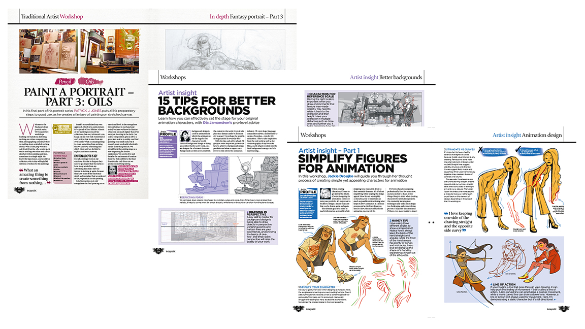 ImagineFX character animation features