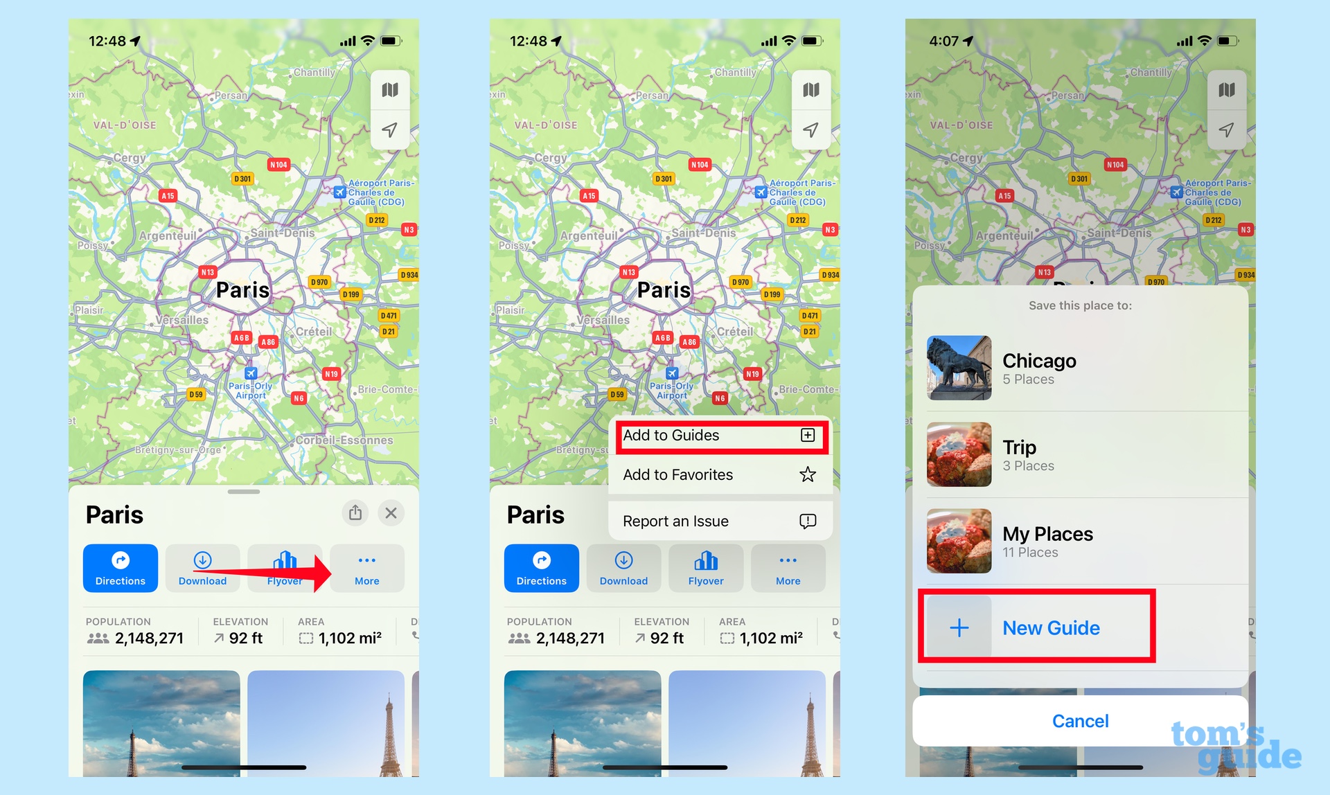 how to create guides in apple maps
