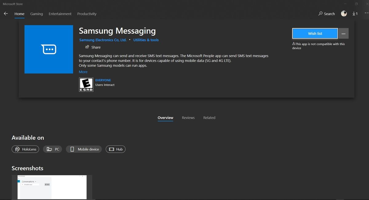 Samsung Messaging App Lets You Send Text Messages From A Windows 10 Pc Techradar 2237