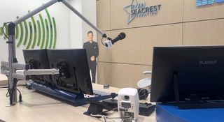 An inside look at a recording space at Seacrest Studios.