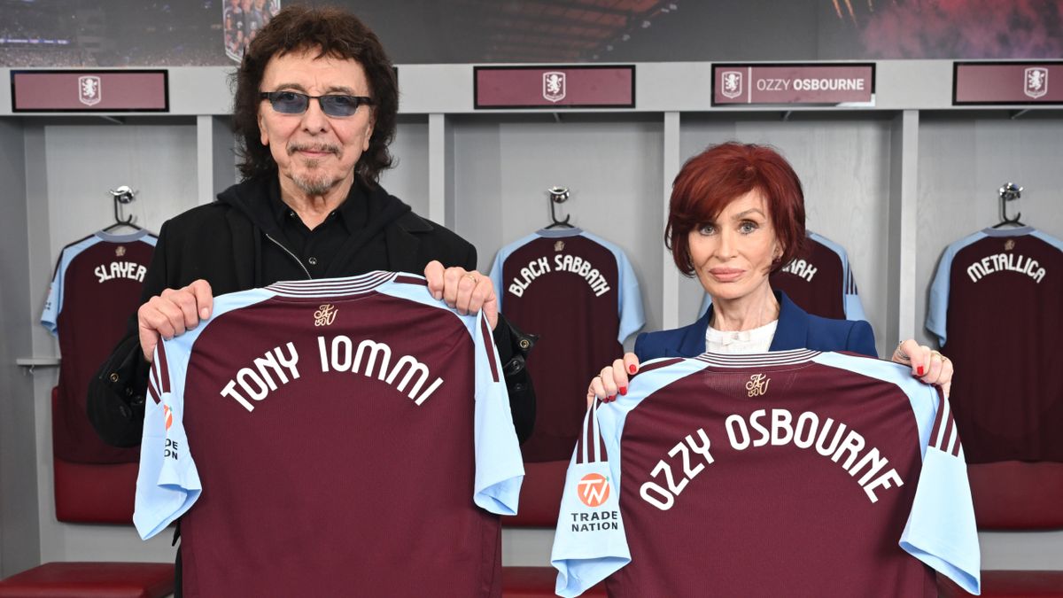 Tony Iommi and Sharon Osbourne at Villa Park in February 2025