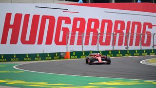 Charles Leclerc of Scuderia Ferrari is driving his single-seater during qualifying of the Hungarian GP, the 13th race of the Formula 1 World Championship, in Hungaroring, Mogyorod, Kosice, Hungary, on July 20, 2024. 