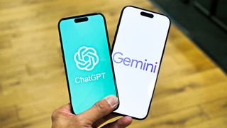 logos of ChatGPT and Gemini