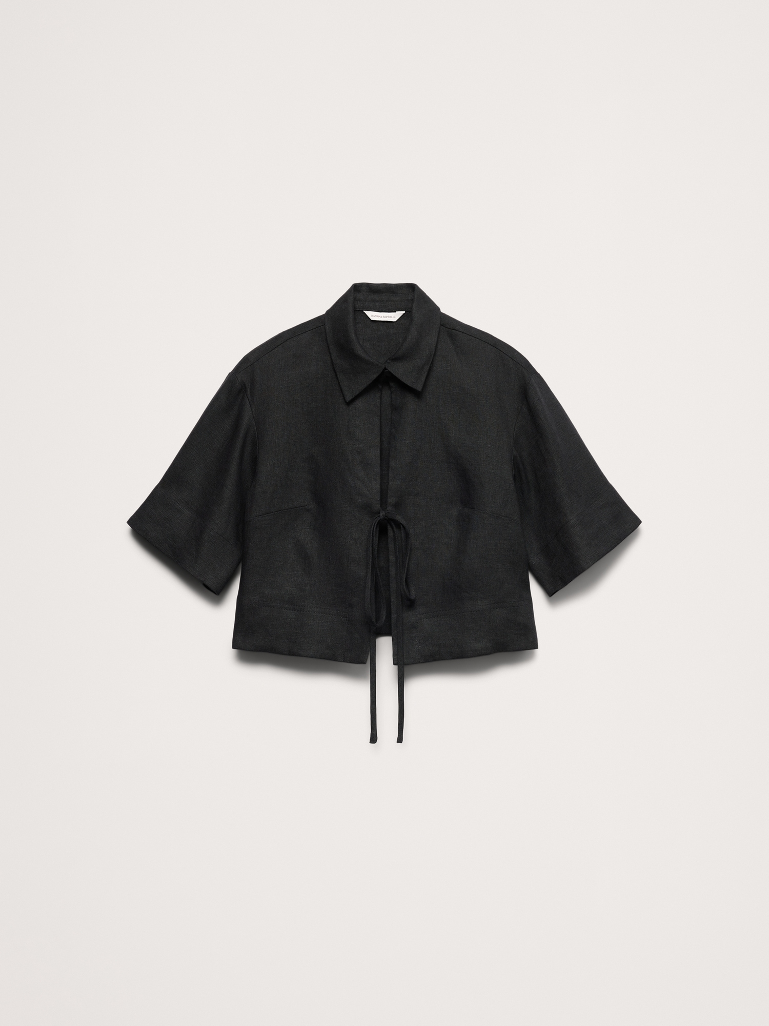 Linen Tie-Front Shirt