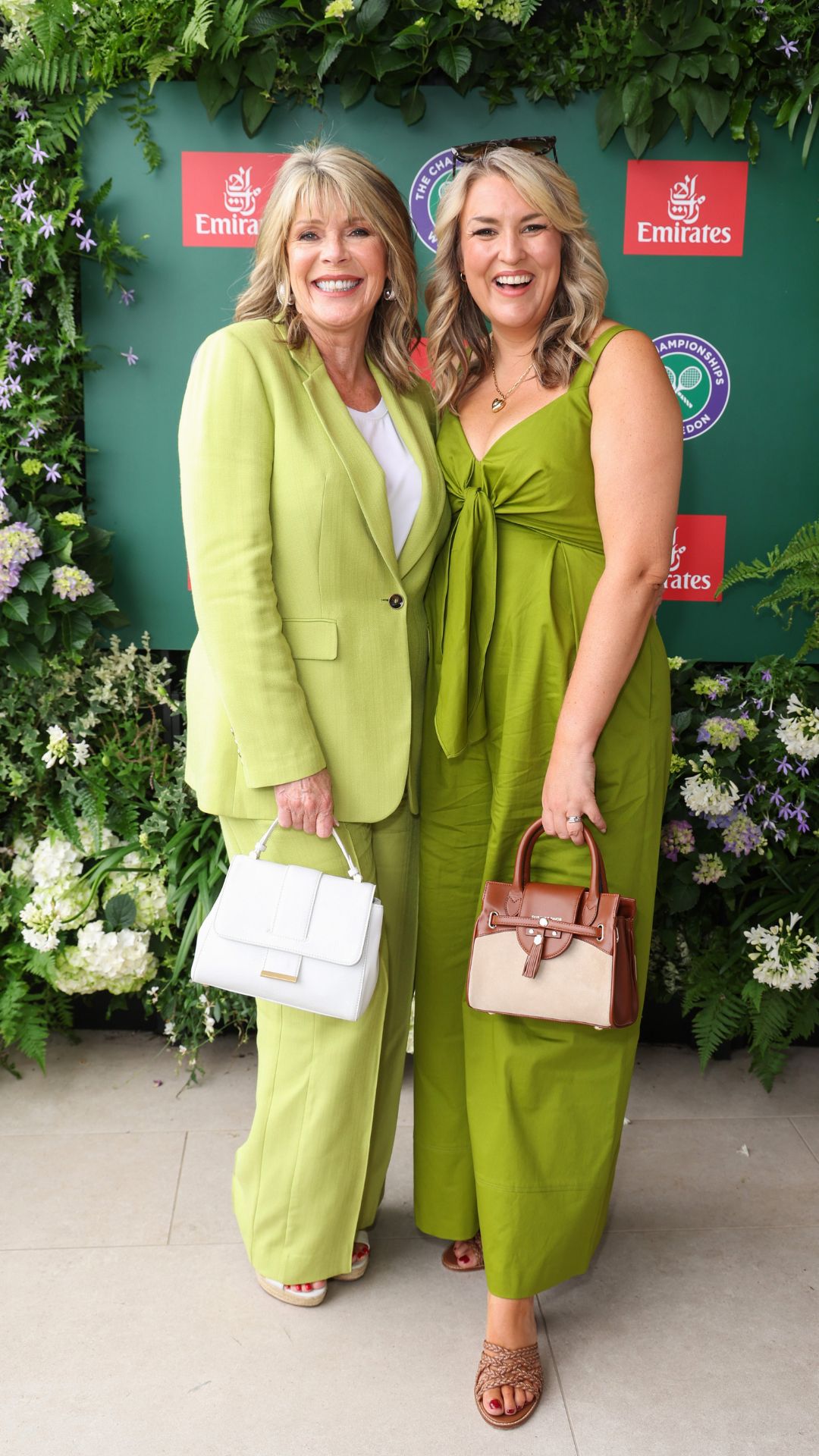 Ruth Langsford and Sara Davies at Wimbledon, 1st July 2026