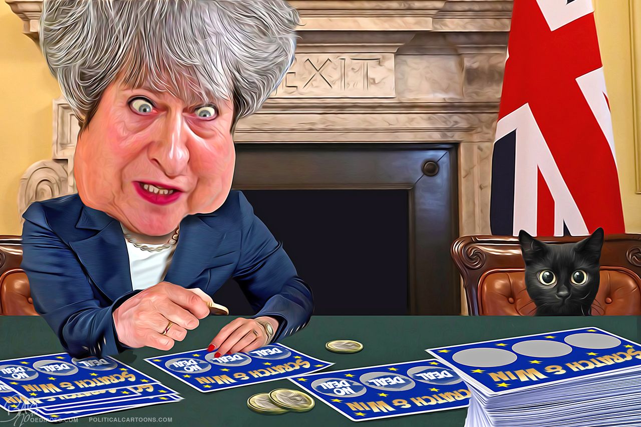 Political cartoon World Theresa May brexit&amp;amp;nbsp;vote