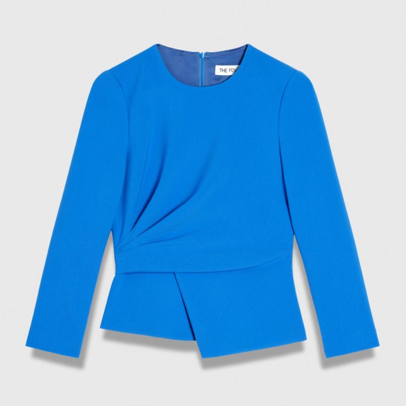 The Fold blue tailored top