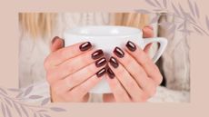 image of model showcasing winter nail colours