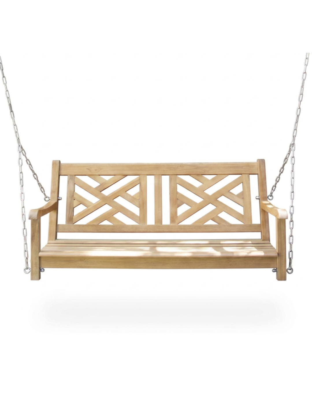 an outdoor porch swing