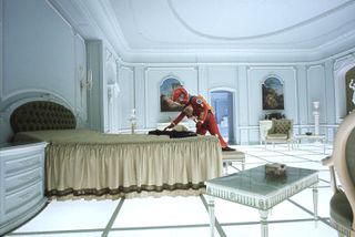 Keir Dullea, as astronaut Dave Bowman, explores the eerie hotel room in the finale of "2001: A Space Odyssey", in a scene deleted from the final film.