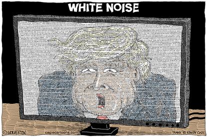 Political Cartoon U.S. Trump White Noise