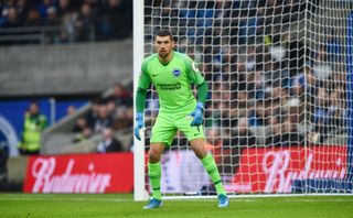 Goalkeeper Mathew Ryan playing for Brighton & Hove Albion against AFC Bournemouth, 2019