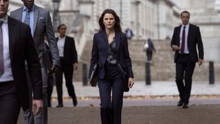 Keri Russell in a suit in The Diplomat