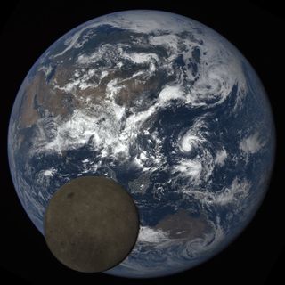 Moon Photobombs Earth Again: DSCOVR View