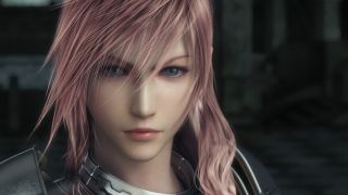 Lightning looks ahead in Final Fantasy 13-2.