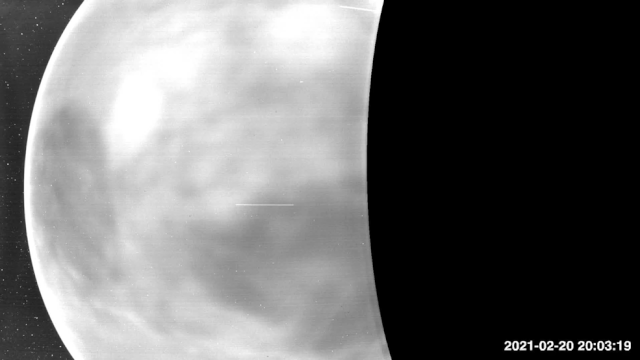 The Parker Solar Probe captured these images of Venus using its its WISPR instrument during its fourth flyby in February 2021, showing the nightside surface of the planet.