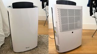 Picture of the front and back of the dehumidifier