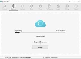 pCloud speed test