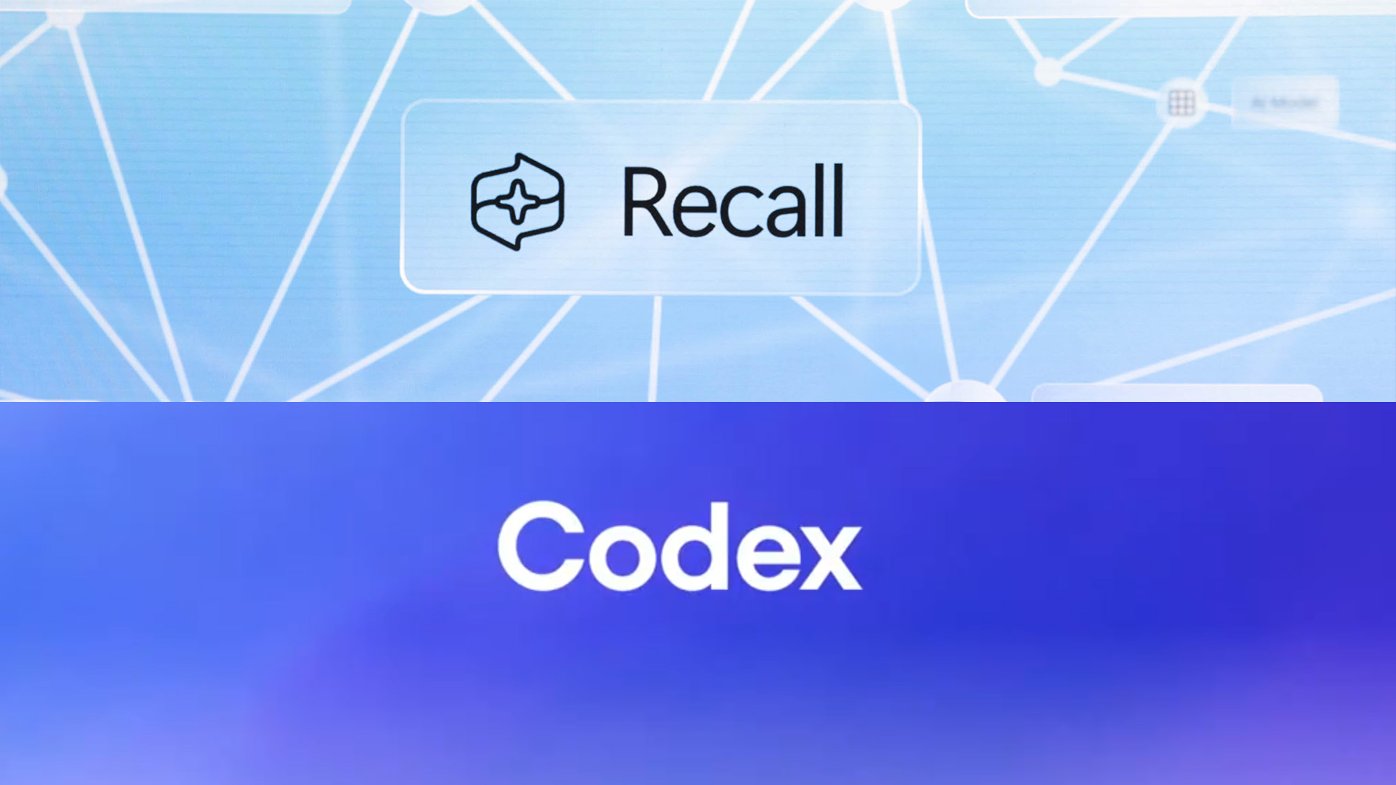 Windows Recall and OpenAI Codex logo stacked vertically