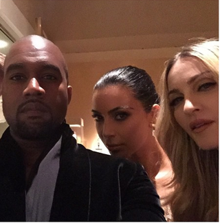 Kim Kardashian, Kanye West & Madonna