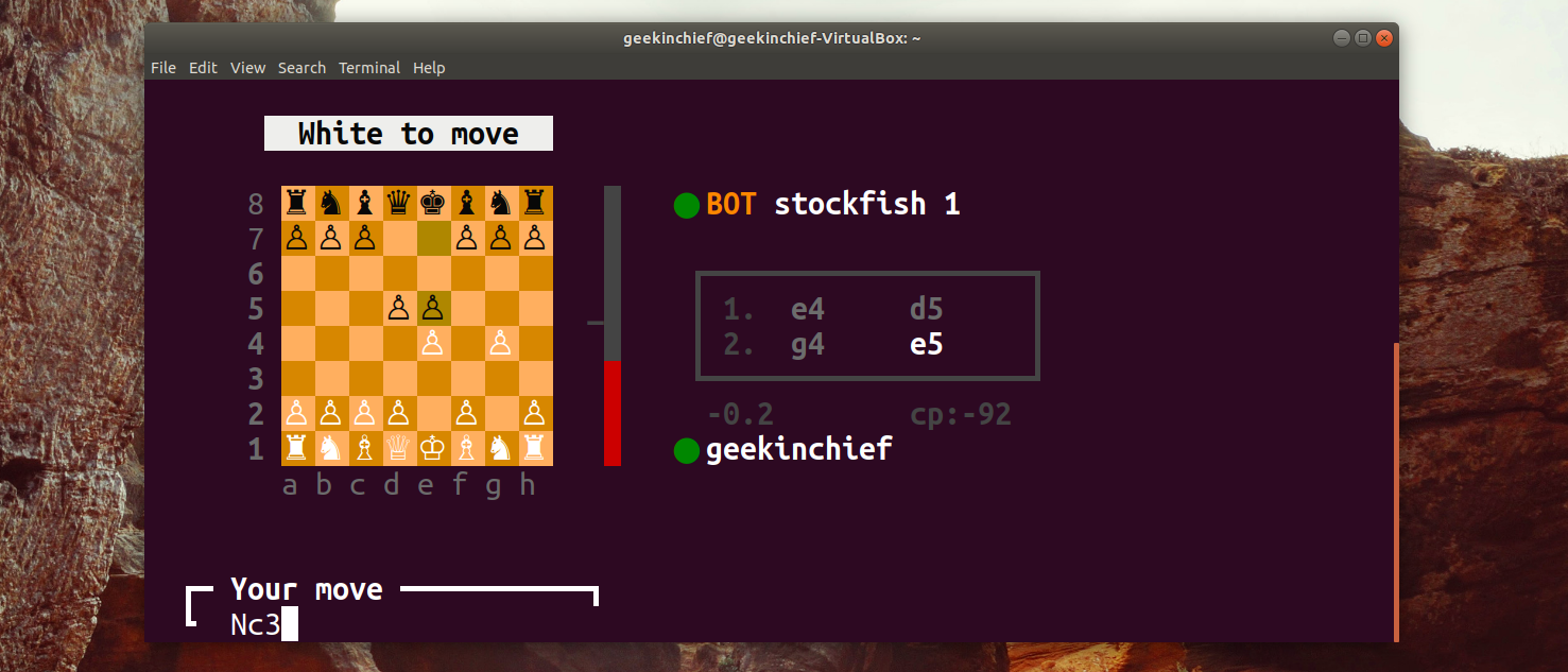 StingRay - simple chess graphical user interface - LinuxLinks