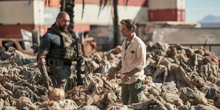 Zack Snyder and Dave Bautista on set in Army Of The Dead