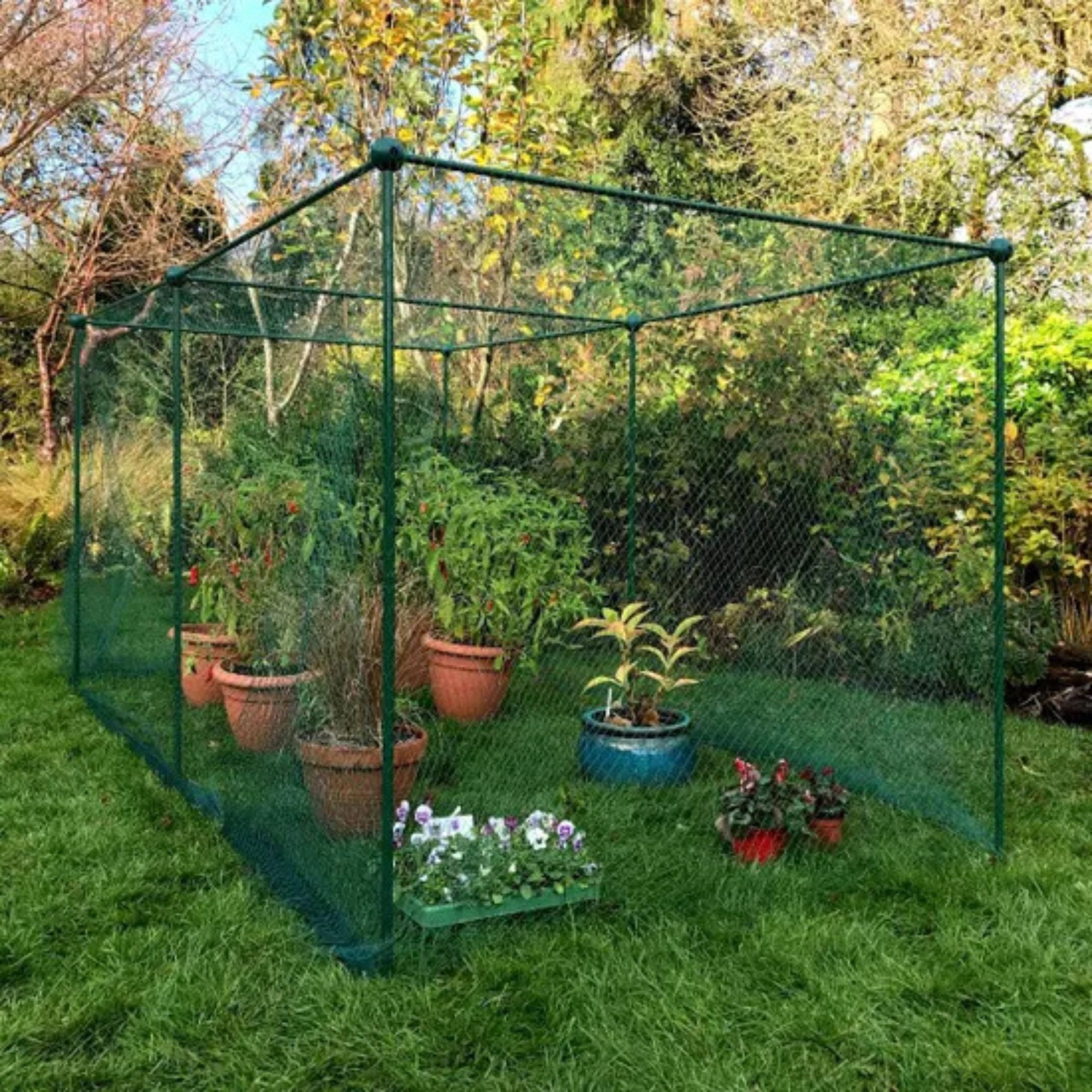 Gardenskill Fruit And Vegetable Garden Cage Kit With Butterfly Netting 2.5 X 1.25 X 1.25M