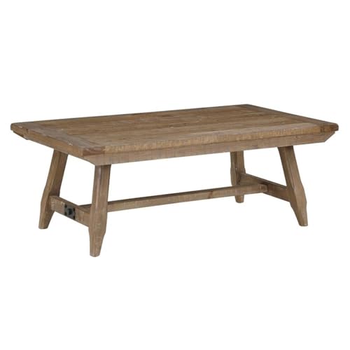 Steve Silver Furniture Riverdale Rectangular Coffee Table, Living Room Centerpiece, Modern Ranch Style, Distressed Finish, Chamfered Legs, Easy Assembly, 24" D X 44" W X 18" H, Brown