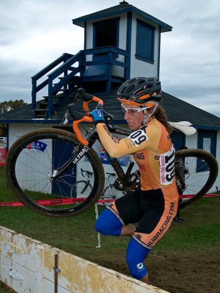 Arley Kemmerer (Hub Racing) clears the barrier section on her way to eighth place.