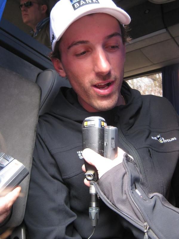 Cancellara only spoke to a few selected media, including Cyclingnews from the safety of the team bus