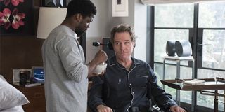 Kevin Hart and Bryan Cranston during feeding time in The Upside