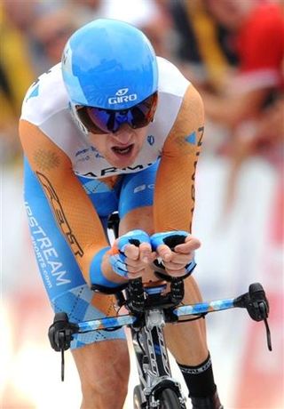Bradley Wiggins (Garmin-Slipstream) finished the opening time trial in third, 19 seconds behind Cancellara.