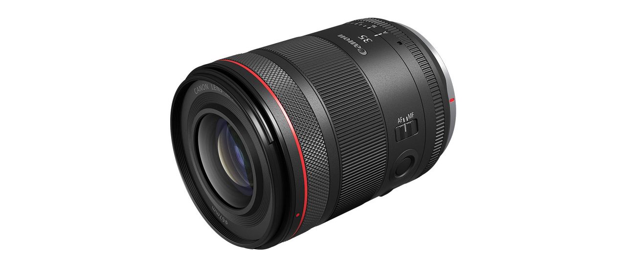 anon RF 35mm f/1.4 L VCM lens product shot on a white background
