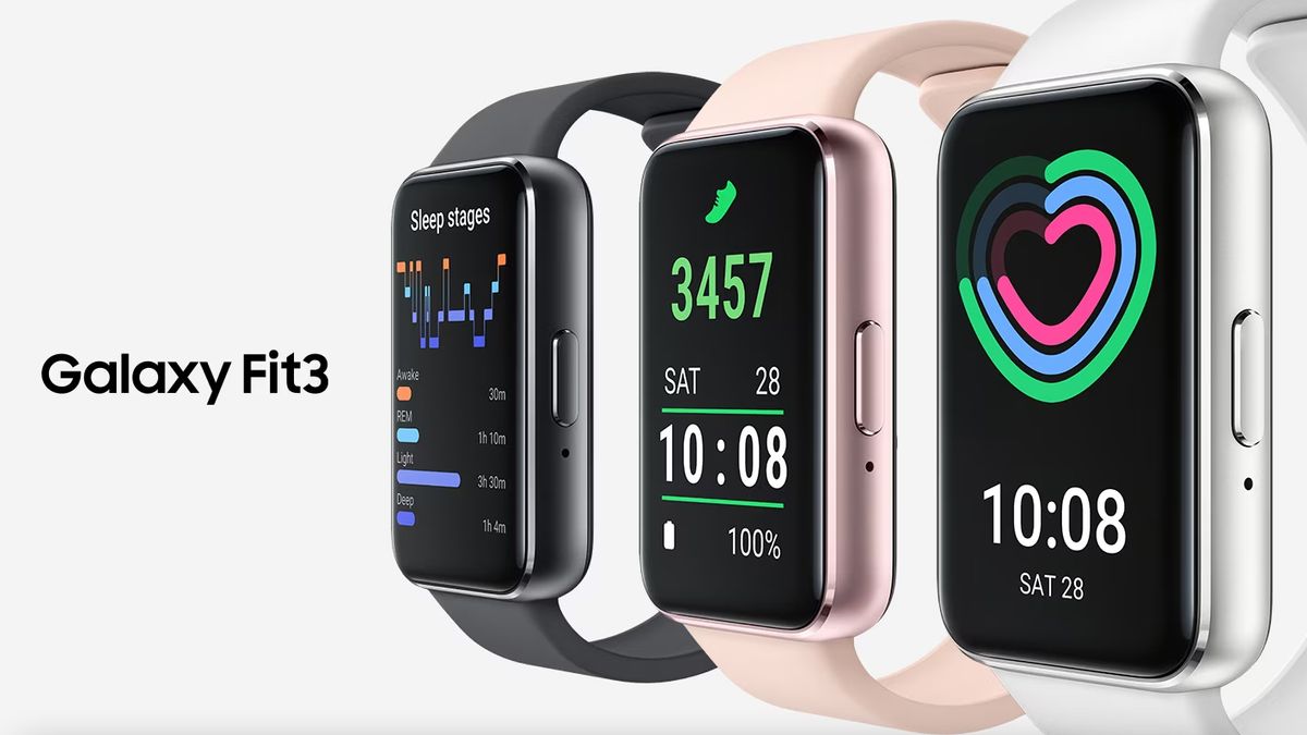 The Samsung Galaxy Fit 3 fitness tracker