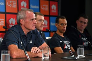 Tour Down Under race director Mike Turtur speaks at the 2020 pre-race press conference – his last before he steps aside for the incoming Stuart O'Grady