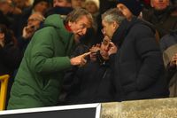 Sir Jim Ratcliffe (L) and Jason Wilcox (R) at a recent Manchester United fixtures versus Wolves