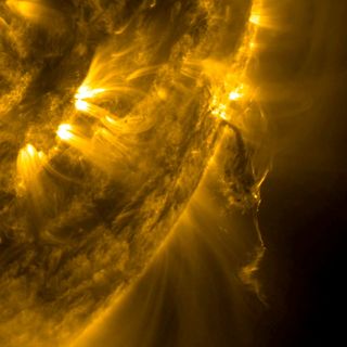 Strands of Plasma Erupt from the Sun