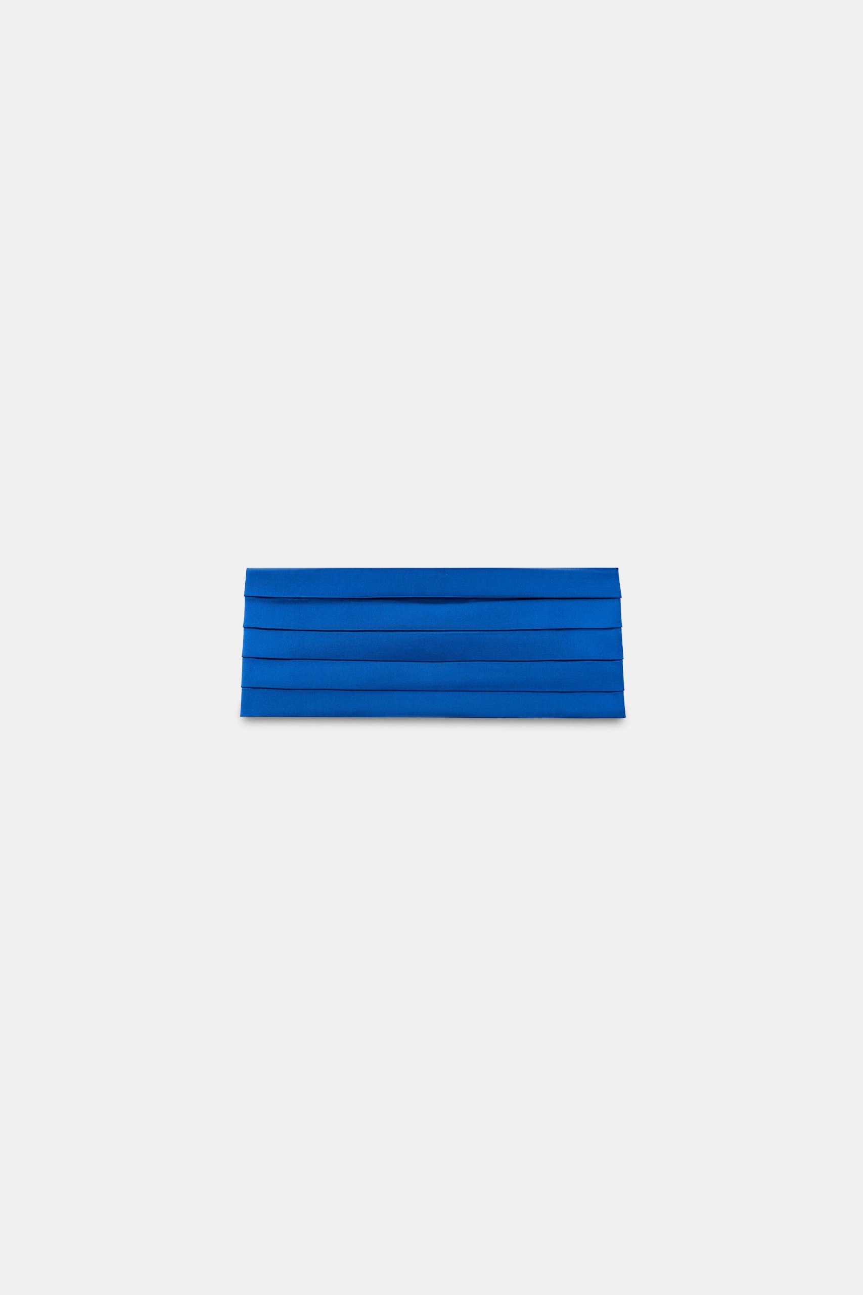 Pleated Cummerbund Belt - Bluish - M