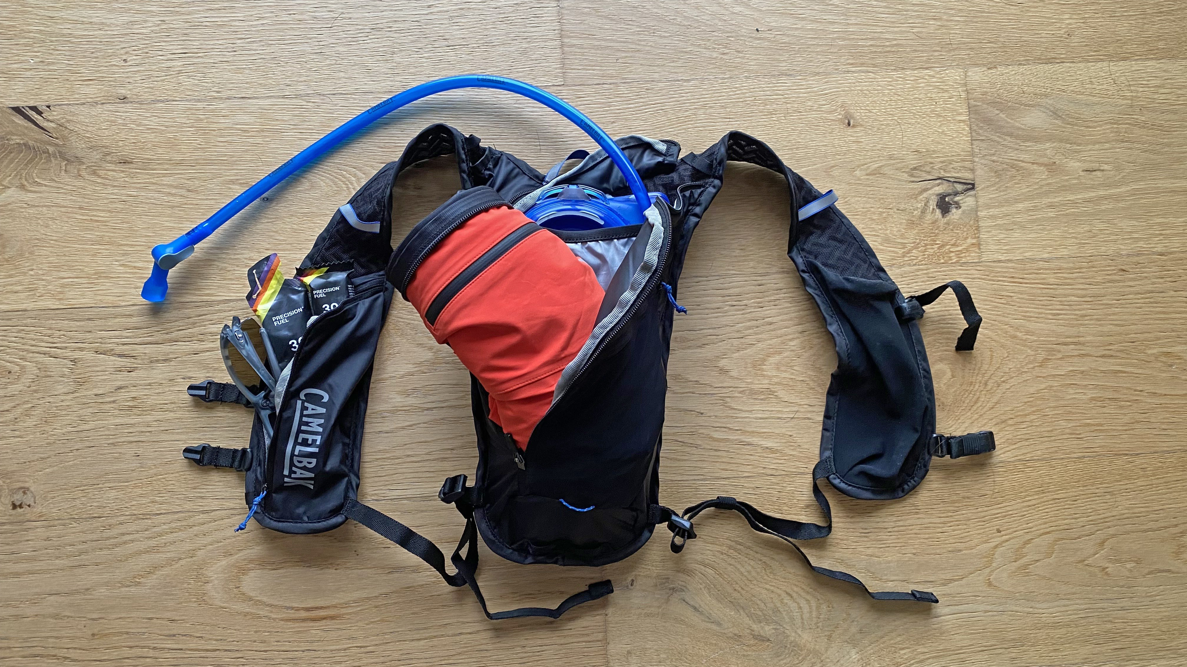 The CamelBak Dart running vest with gear