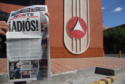 The final print edition of the Norte newspaper.