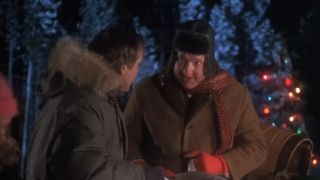 Randy Quaid talking to Chevy Chase in Christmas Vacation