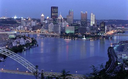 Pittsburgh skyline.