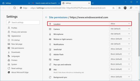 How to manage site permissions on the new Microsoft Edge | Windows Central