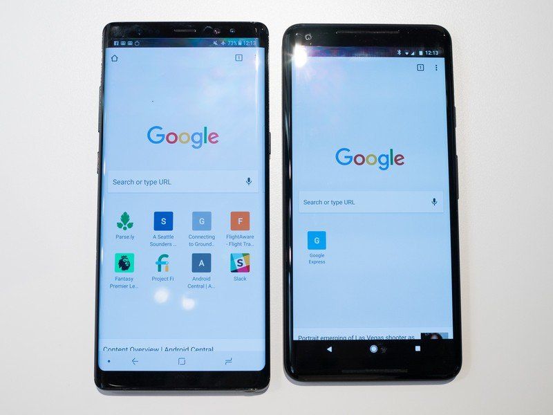 Google Pixel 2 XL vs. Galaxy Note 8