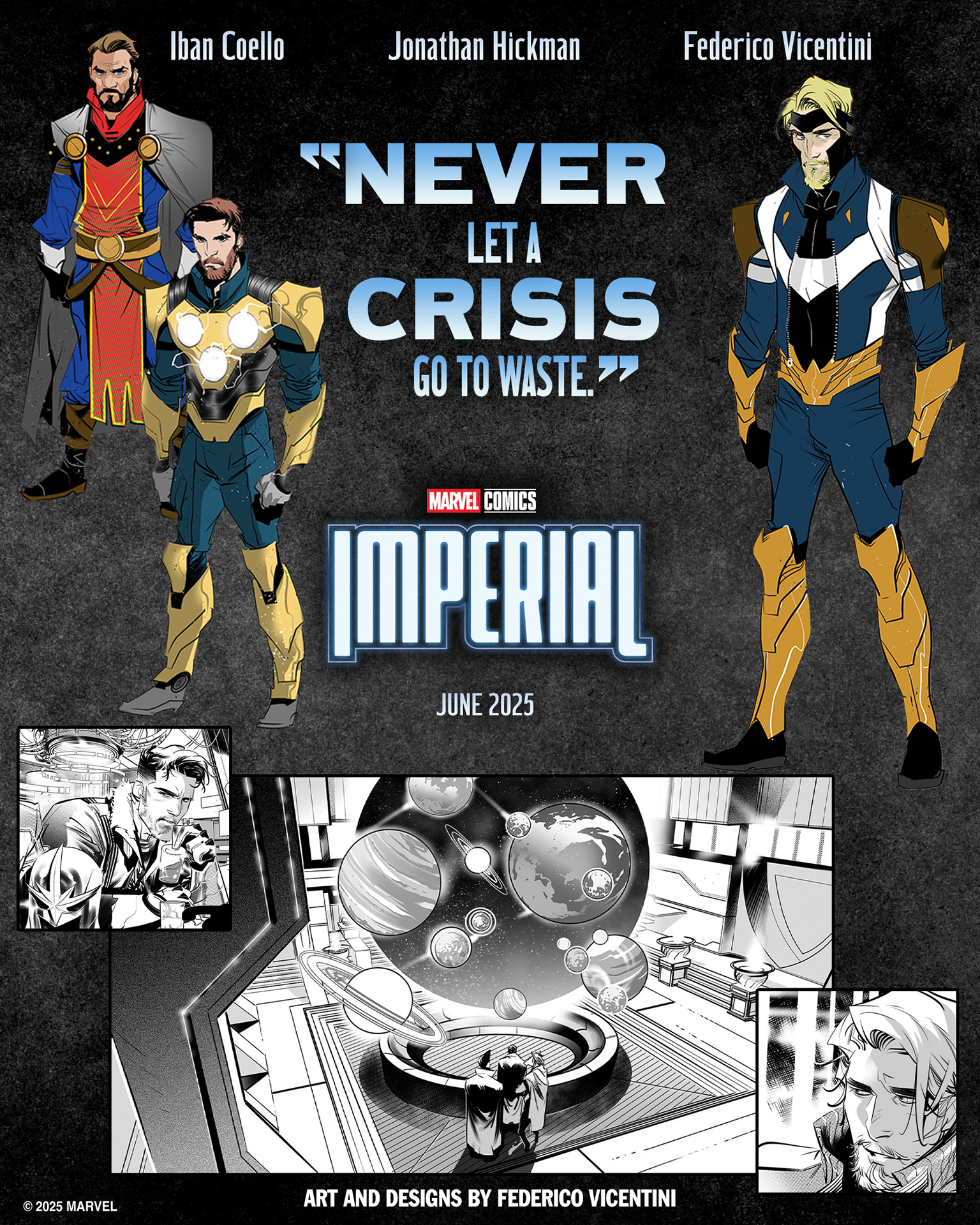 Imperial designs for J'Son of Spartax, Nova, and Star-Lord