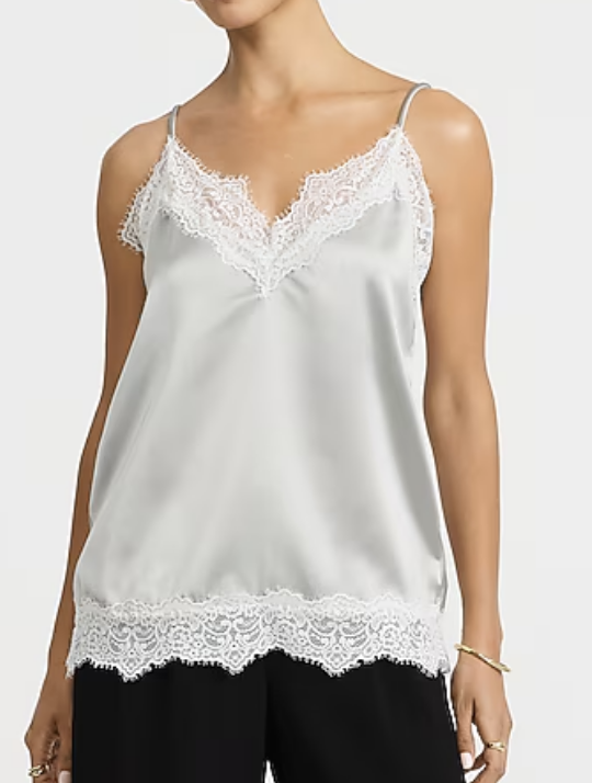 Express, Satin Lace Trim V-Neck Cami