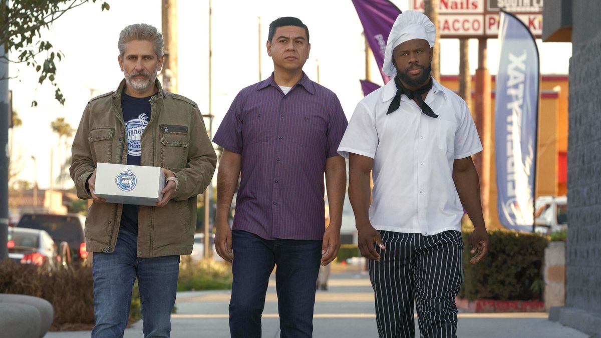 Minister Payne (Michael Imperioli), Julio (Chris Estrada) and Chef Percy Williams (Jamar Malachi Neighbors) in &quot;This Fool&quot;