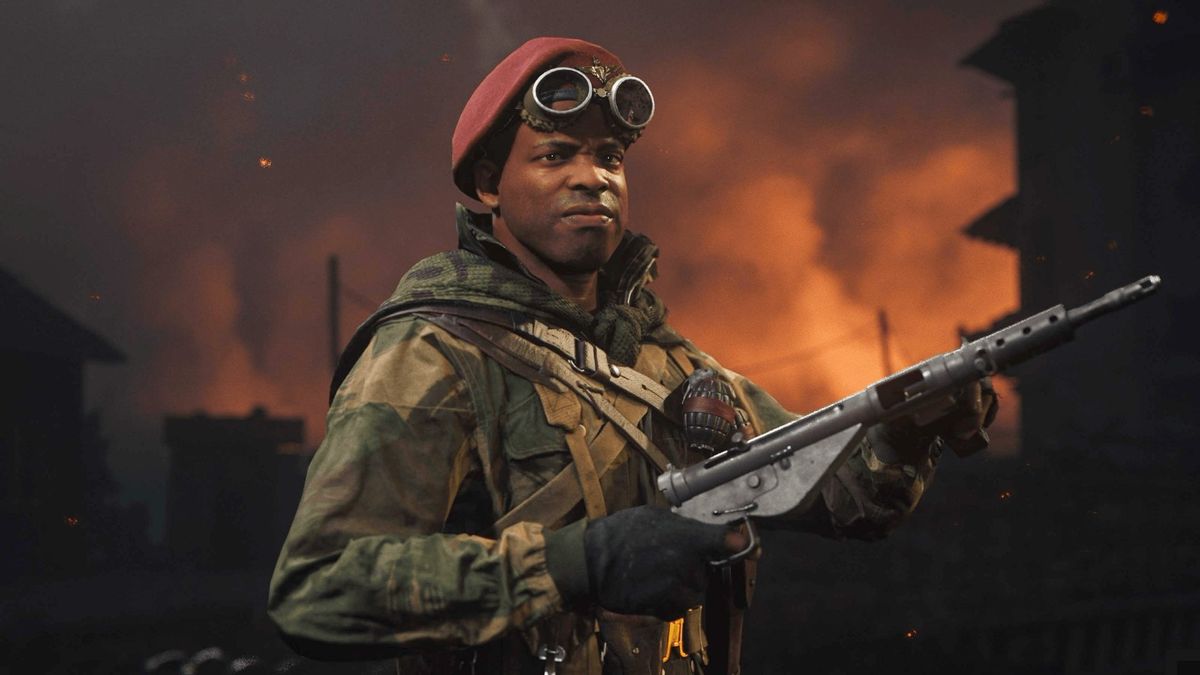 a soldier in warzone carrying an stg 44