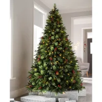 The seasonal Aisle 7ft Victorian Green Artificial Christmas tree