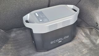 The EcoFlow DELTA 2 Max in a car trunk